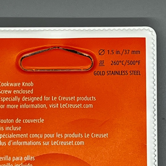 Le Creuset Light Gold Knobs - Set of 2 - Picture 4 of 5